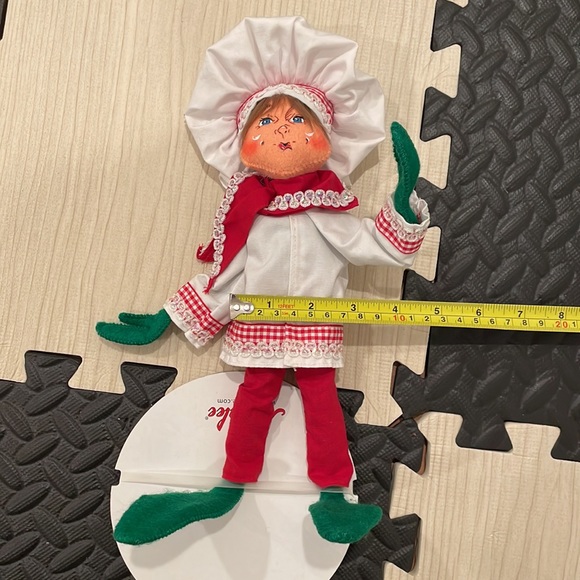 Annalee elf chef baker cook coat 2009 red Xmas decor NWT - Picture 7 of 7